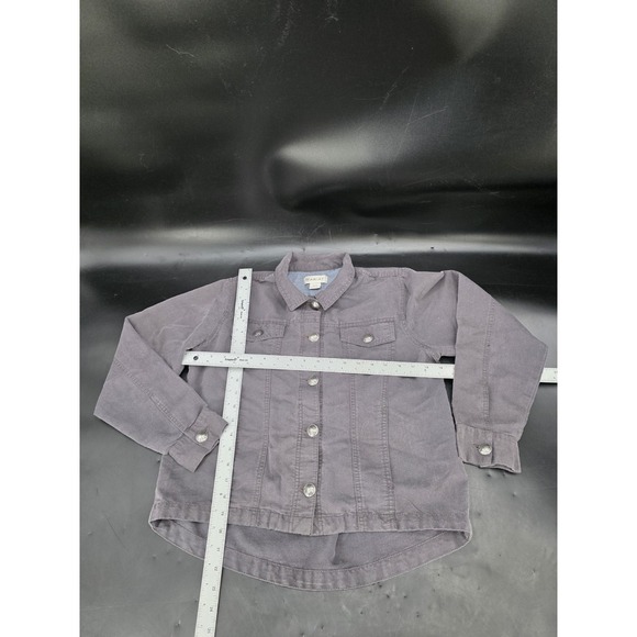 Ariat Gray Long Sleeve Womens Shirt Nickel Coin Style Buttons Medium - Picture 2 of 6